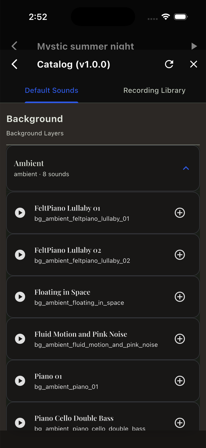 MyScapes sound catalog